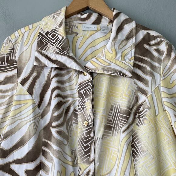 Chicos Zenergy Womens 3 Size XL 3/4 Sleeve Jacket Active Goblincore Mobwife - Picture 3 of 10